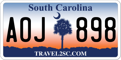 SC license plate AOJ898