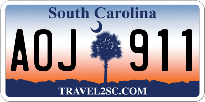 SC license plate AOJ911