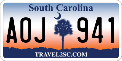 SC license plate AOJ941
