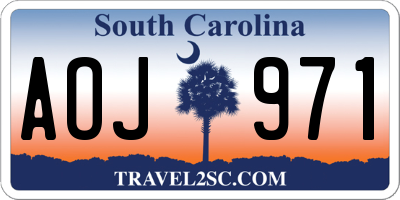 SC license plate AOJ971