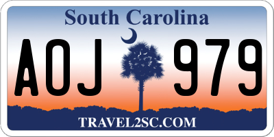 SC license plate AOJ979