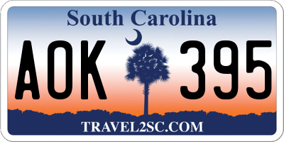 SC license plate AOK395