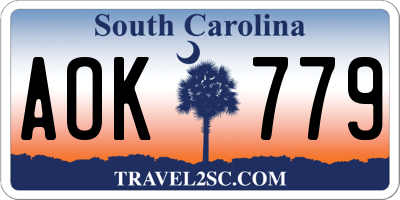 SC license plate AOK779