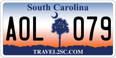 SC license plate AOL079