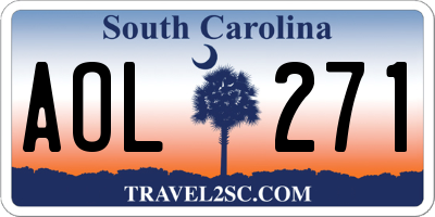 SC license plate AOL271