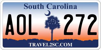 SC license plate AOL272