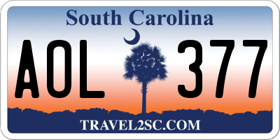 SC license plate AOL377