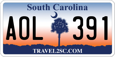 SC license plate AOL391