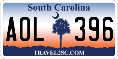 SC license plate AOL396