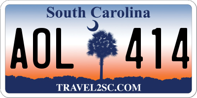 SC license plate AOL414