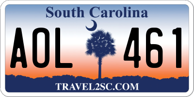 SC license plate AOL461