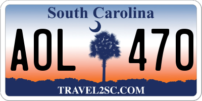 SC license plate AOL470