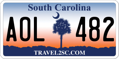 SC license plate AOL482