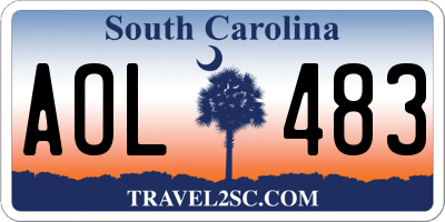 SC license plate AOL483