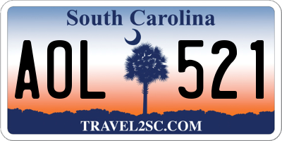 SC license plate AOL521