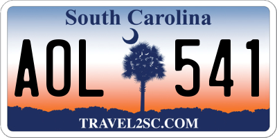 SC license plate AOL541