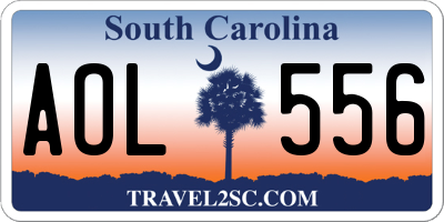 SC license plate AOL556