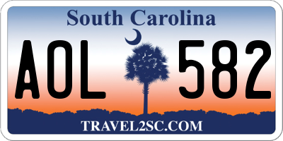 SC license plate AOL582
