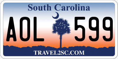 SC license plate AOL599