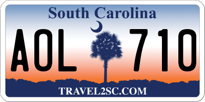 SC license plate AOL710