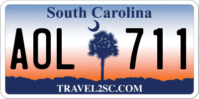 SC license plate AOL711