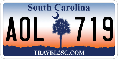 SC license plate AOL719