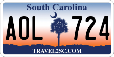 SC license plate AOL724