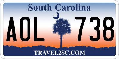 SC license plate AOL738