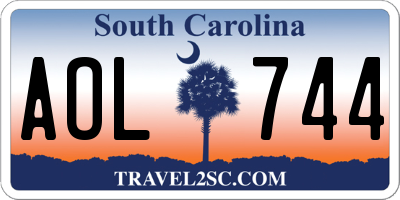 SC license plate AOL744