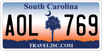 SC license plate AOL769