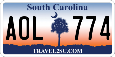 SC license plate AOL774