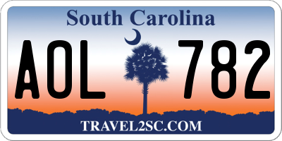SC license plate AOL782