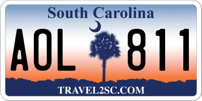 SC license plate AOL811