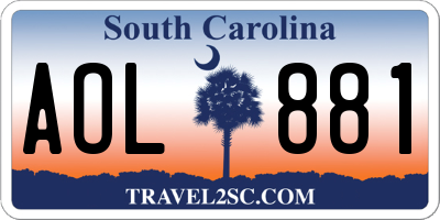 SC license plate AOL881