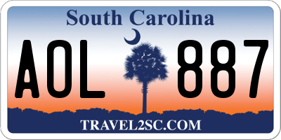 SC license plate AOL887