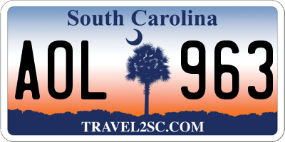 SC license plate AOL963