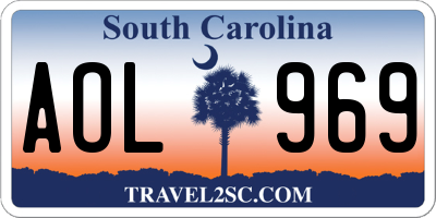 SC license plate AOL969