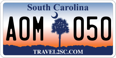 SC license plate AOM050