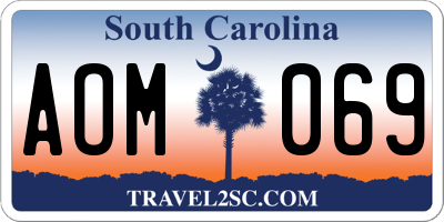 SC license plate AOM069