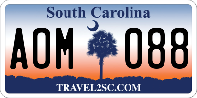 SC license plate AOM088