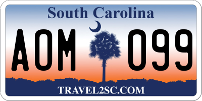 SC license plate AOM099