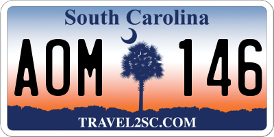 SC license plate AOM146
