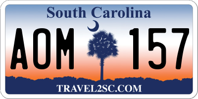 SC license plate AOM157