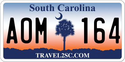 SC license plate AOM164
