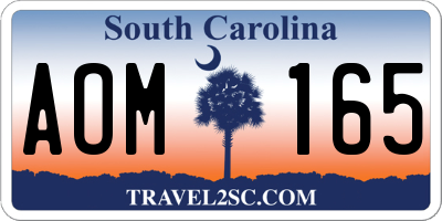 SC license plate AOM165