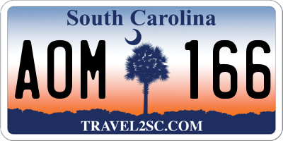 SC license plate AOM166