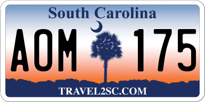SC license plate AOM175