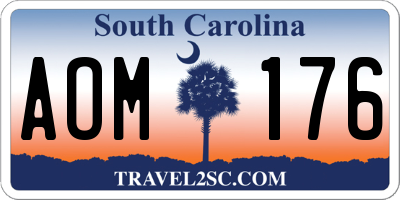 SC license plate AOM176