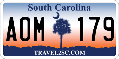 SC license plate AOM179