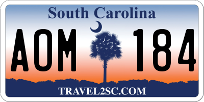 SC license plate AOM184